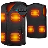 ARRIS Heated Vest 7 Heating Pads Men Women Size Adjustable Electric Heating Clothing for Hiking, Camping, Fishing, Motorcycling with 7.4V Battery …