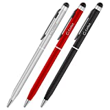 PRO Stylus Pen for Nintendo Switch Lite with Ink, High Accuracy, Extra Sensitive, Compact Form for Touch Screens [3 Pack-Black-Red-Silver]