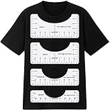 Tshirt Alignment Ruler, Tshirt Alignment Ruler Tool Set, Tshirt Craft Ruler with Guide Tool, T-Shirt Ruler Guide Tshirt Alignment Tool for Vinyl, Htv, Heat Transfer Vinyl[4 Pcs]