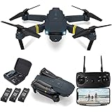Drones with Camera for Adults 4K Foldable RC Quadcopter E58 Drone with 1080P HD Camera Mini Drone for Kids Gifts, WiFi FPV Live Video, Altitude Hold, One Key Take Off/Landing, 3D Flip