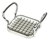 Home Basics Stainless Steel French Fry Cutter, Silver | Hand Cut Potatoes for French Fries | Cut Veggies | Durable Cutter