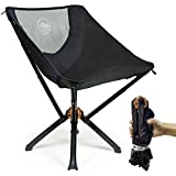 CLIQ Camping Chairs - Most Funded Camping Chair in Crowdfunding History. | Bottle Sized Compact Outdoor Chairs | Sets up in 5 Seconds | Supports 300lbs | Aircraft Grade Aluminum (Black)