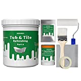 NADAMOO Tub and Tile Refinishing Kit (1kg, with tools, White)