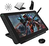 HUION Kamvas 13 Graphics Drawing Tablet with Screen Full Laminated Battery-free Pen 8192 Level Pressure Tilt 8 Hot Keys with Adjustable Stand, 13.3inch Pen Display for Android/Mac/Linux/Windows, Black