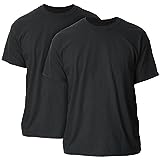 Gildan Men's Ultra Cotton T-Shirt, Style G2000, 2-Pack, Black, Medium
