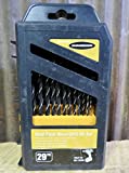 29 Piece Brad Point Wood Drill Bit Set with Durable Case with Index; Size Range: 3/8 In. To 1/2 In. By 64ths