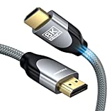 8K HDMI 2.1 Cable 48Gbps 4K120, LamToon Ultra High Speed 8K@60 144Hz 6.5ft Braided HDMI Cable, Dynamic HDR, HDCP 2.2 2.3, eARC Compatible with Newest Apple TV, Samsung QLED TV, PS5, Xbox Series X