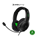 PDP Gaming LVL50 Wired Headset with Mic for Xbox One, Series X|S - PC, iPad, Mac, Laptop Compatible - Noise Cancelling Microphone, Bass Boost, Lightweight, Soft Comfort Over Ear Headphones - Black