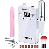 Professional Nail Drill Set for Acrylic Nails, 30000rpm Electric Nail File Drill Machine, Acrylic Polygel Nail Efile Manicure Pedicure Tools for Beginners and Salon Use ,White