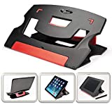 Max Smart Tablet Drawing Stand, Laptop Stand, Reading Stand, Folding, Portable and Adjustable Angles Ergo View for 15 inch Laptop, Digital Graphic Drawing Tablet, Artisul, iPad Pro, Wacom Cintiq (Red)