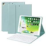 Keyboard Case for iPad 10.2' 9th Generation 2021/ 8th Gen 2020 Case for iPad 10.2 7th 2019, Wireless Bluetooth Keyboard for iPad Air 3 (3rd Gen)/iPad Pro 10.5'/iPad 10.2” Case with Pencil Holder