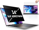 14 Inch Laptop Privacy Screen Compatible with Lenovo Hp Dell Acer Asus Thinkpad Envy Xps, 16:9 Aspect Removable Anti Glare Blue Light Filter Protector, Peslv 14inch Computer Monitor Security Shield