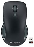 Logitech M560 Wireless Mouse – Hyper-fast Scrolling, Full-Size Ergonomic Design for Right or Left Hand Use, Microsoft Windows Shortcut Button, and USB Unifying Receiver for Computers, Black