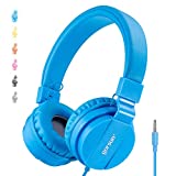 ONTA Kids Headphones for Boys Girls - Child Student Headset Wired Plug Toddler Earphones School Teen on Ear for Ipad | Computer | Smart Phone | Amazon Fire Tablet | Laptop | Plane Travel | Game, Blue