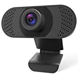 1080P Webcam with Microphone, Faleemi USB HD Desktop/Laptop Plug and Play Webcam with Auto Light Correction, Wide Angle for PC/Mac Video Live Streaming, Video Conference, Online Classes, Zoom Meeting
