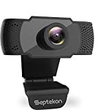 Septekon 1080P HD Webcam with Microphone, Streaming Computer Web Camera for Laptop/Desktop/Mac/TV, USB PC Cam for Video Calling, Conferencing, Gaming