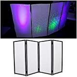 HECASA DJ Event Facade Booth Foldable Cover Screen White/Black Scrim Metal Frame Booth w/Travel Bag Case