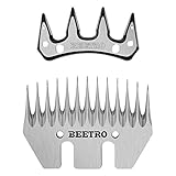 BEETRO Sheep Shears Replacement Blades, Professional 13-Tooth Stainless Steel Clipper Blades for Sheep Alpacas Goats and More