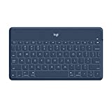 Logitech Keys-to-Go Super-Slim and Super-Light Bluetooth Keyboard for iPhone, iPad, Mac and Apple TV, Including iPad Air 5th Gen (2022) - Classic Blue