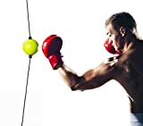 Boxing Reflex Ball for Hand Eye Coordination, Boxing Equipment for Training at Home, Double End Punching Ball, Workout for Adults & Kids Indoor, No Hammer for Installing, Anxiety Stress Relief.
