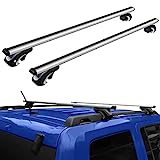 YITAMOTOR 54' Universal Roof Rack Cross Bars, Adjustable Aluminum Cargo Carrier Rooftop Luggage Crossbars for Car Vehicles SUVs with Existing Raised Side Rails with a Gap , White-Aluminum