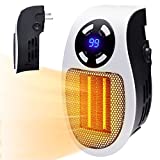 Space Heater Portable 350W Wall Electric Heater with Programmable Adjustable Thermostat, Overheat Protection, Precise LED Display, Passed UL and CSA Certification Safe Heater for Office Dorm Room