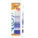 BIC Ink Eater Permanent Eraser Pens - Pack of 8 + 4 (11 Total) Distinctive Blue And White Design - Mini Eraser - Blue Colour