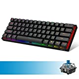 DIERYA DK61E 60% Wired Mechanical Gaming Keyboard, Hot Swap Optical Switch, RGB Backlit, Waterproof, PBT Keycap, Blind-Mate Interface, Compact Computer Keyboard with Full Keys Programmable