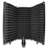 Mic Isolation Shield - Portable Studio Acoustic Sound Shield with Absorbing Foam for Microphone, Mic Reflection Filter for Home Voice Studio to Filter Vocal(3 Panels) YOUSHARES