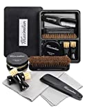World Class Shoe Shine Kit - Gift Box | Luxury Leather Shoe Polish Kit with Neutral & Black Polish, 100% Horse Hair Shoe Brushes, Shine Cloths, Shoe Horn. Ultimate Leather Polishing Experience.