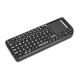 Night Mode 2.4G Wireless Keyboard, Black Neutral Founctional Mouth Touchpad, for Windows