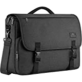 Messenger Bag for Men, Women Briefcases Lightweight Mens Laptop Bag 15.6 inch Water Resistant Crossbody Satchel Bags for Adults Computer Work Gift Ideas Office Bag with Shoulder Strap, Black