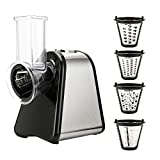 Szikawo Professional Salad Maker Electric Slicer/Shredder with One-Touch Control and 4 Free Attachments for fruits, vegetables, and potato