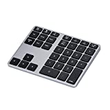 Bluetooth Numeric Keypad Aluminum Ultra-Slim Wireless Number pad 35 Keys Rechargeable USB Type-c Extend Keyboard Accounting Data Entry excel Spreadsheets Compatible with Windows System Laptop, Desktop