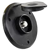 Thetford|B&B Molders RV Replacement Parts and Accessories Camper Coaxial Antenna/Cable TV Plate Large Jack Cover Polar Black PN 94321