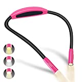 Vekkia Lightweight Neck Reading Light, Book Light for Reading in Bed, Knitting Light,Cross Stitch Light,3 Colors,9 Brightness,Rechargeable,Portable,Long Lasting,Perfect for Readers, Craft & Outdoor