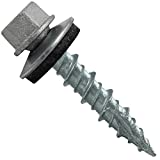 Metal Roofing Screws: (250) 10 x 1' Galvanized Hex Head Sheet Metal Roof Screw. Self Starting Metal to Wood siding Screws. EPDM Washer. No Paint