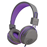JLab JBuddies Studio On-Ear Kids Wired Headphones | Toddler Headphones | Kid Safe | Studio Volume Safe | Volume Limiter | Folding | Adjustable | Noise Isolation | with Mic (Graphite/Purple)