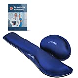 Doctor Developed Ergonomic Wrist Rest for Mouse & Keyboard and Perfect for Good Wrist Health, Posture & Joint Conditions by Dr Arthritis - Blue