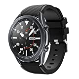 Bands for Samsung Gear S3 Frontier/Classic Watch Silicone Bracelet, Sports Silicone Band Strap Replacement Wristband for Samsung Gear S3 Frontier / S3 Classic (Black)