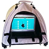 Laptop Tent Sun Shade & Water-Resistant Laptop Bag with Glare Shield, Shoulder Strap, Portable Case for Working Outside | Foldable | Privacy Cover Hood | Heat & Light Reflective Outdoor UV Material
