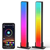 Jizbuger Smart LED Light Bars, RGB Light Bars with 20 Scene Modes and Music Sync Modes, White & Color LED Lights for TV Ambient Lighting, Gaming, Party, PC, Room Decor