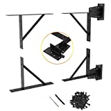 Kunzye Gate Corner Brace Bracket Gate Hinges Gate Hardware Heavy Duty Wood Fence No Sag Kit for Shed Doors, Driveway Gates, Corral Gates,Wood Windows