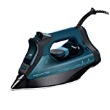 Rowenta Everlast 1750-Watt Stainless Steel Soleplate with Auto-Off, 400-Hole Anti-Calc Steam Iron, Blue