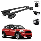 OMAC Roof Rack Crossbars Fits Mini Countryman 2011-2016 | Aluminum Roof Top Cargo Racks | Luggage Ski Kayak Bike Carriers Set 2 Pcs | Automotive Exterior Accessories (Black)
