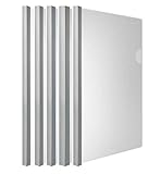 Plastic File Folder with Sliding Bar(10mm) Report Covers, 40 Sheet Capacity, Transparent Resume Presentation File Folders Organizer Binder for A4 Size Paper, 10 Pcs