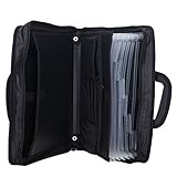 Business Portfolio Padfolio Briefcase for Laptop Document Receipt Note Storage Organizer Large Foldable Expandable File Folder Project Tablet A4 Paper Carrying Case Holder with Handles