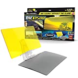 Tacvisor by Bell+Howell for Day and Night, Polarized Sun Visor, Anti-Glare, UV Blocking Sun Protection Vehicle Windshield Sunshade, Car Accessories for Clearer Vision and Safety Driving As Seen On TV