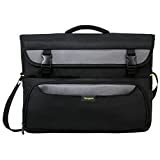 Targus CityGear II Hybrid Messenger Bag for Business Casual Commuter with Expendable Soft Compartments, Buckled Pocket Briefcase, Trolley Strap, DOME Protection fits up to 17-Inch Laptop, Black (TCG270)
