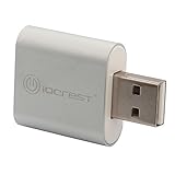 IO Crest SY-AUD20205 USB to Audio Adapter Convert PC USB Port into a Stereo Sound Card for Windows & Mac Silver